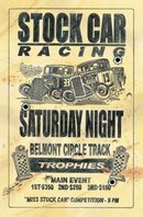 STOCK CAR RACING SATURDAY NIGHT METAL SIGN
