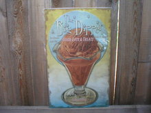 THE BIG DIPPER TIN SIGN METAL CHOCOLATE