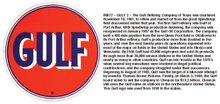 LARGE GULF HEAVY ORANGE ROUND SIGN
