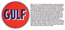 LARGE GULF HEAVY ORANGE ROUND SIGN