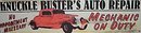 KNUCKLE BUSTERS AUTO REPAIR TIN SIGN METAL POSTER SIGNS