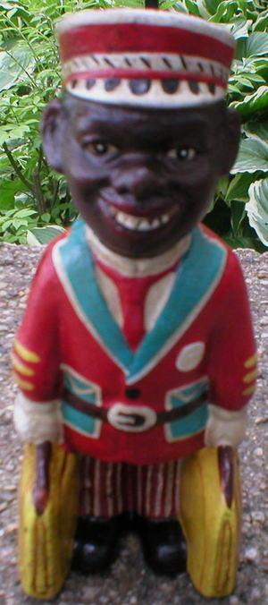 BELL BOY Railroad Train porter bank Cast Iron