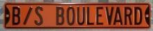 BS Boulevard Heavy Metal STREET Sign