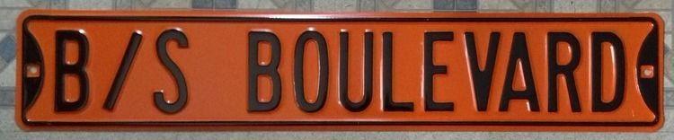 BS Boulevard Heavy Metal STREET Sign
