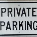 PRIVATE PARKING Heavy Metal STREET Sign