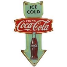ICE COLD Drink COCA-COLA EMBOSSED Metal SHOP Garage MAN CAVE Sign 24