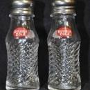Clear Double Cola GLASS SALT PEPPER SET