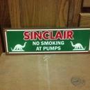 SINCLAIR No Smoking at Pumps PORCELAIN COATED SIGN S
