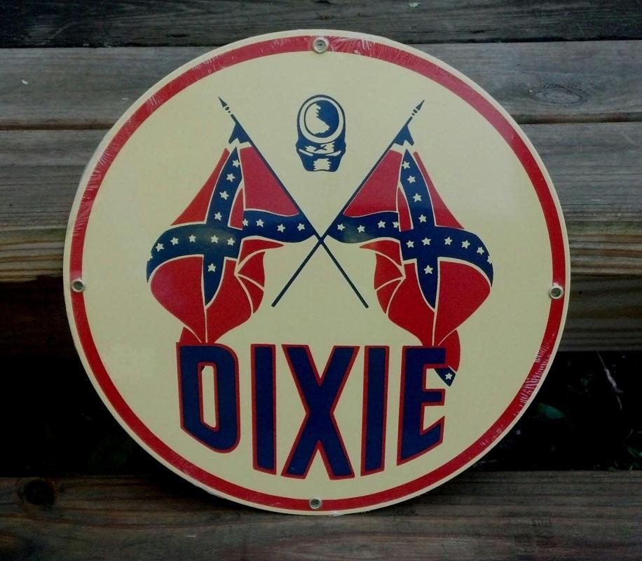 DIXIE PORCELAIN COATED SIGN Cabin Home Man Cave Decor
