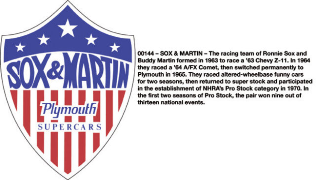 SOX & MARTIN PLYMOUTH LARGE SUPER CAR SIGN