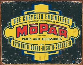 EARLY MOPAR SIGN COLLECTOR ADV METAL SIGNS M