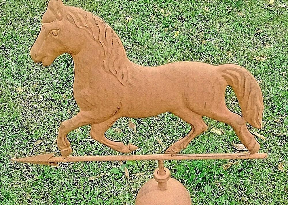 Horse Rustic Weather Vane and Stand Full Body Cabin Farm Home Roof Decor