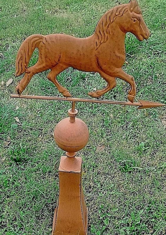 Horse Rustic Weather Vane and Stand Full Body Cabin Farm Home Roof Decor