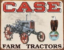 CASE TRACTORS TIN SIGN