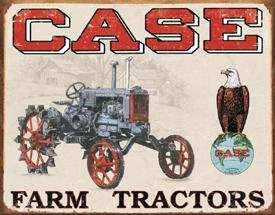 CASE TRACTORS TIN SIGN