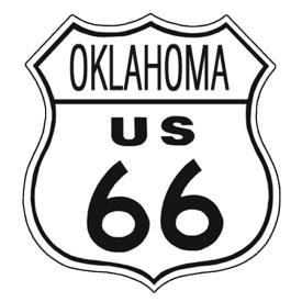 ROUTE 66 OKLAHOMA TIN SIGN METAL HIGHWAY SIGNS O
