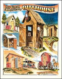 AMERICAN OUTHOUSE TIN SIGN