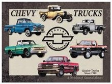 CHEVY TRUCKS TRIBUTE SIGN METAL ADV SIGNS C