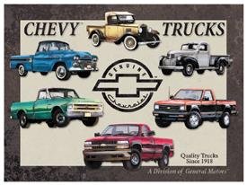 CHEVY TRUCKS TRIBUTE SIGN METAL ADV SIGNS C