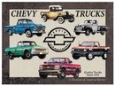 CHEVY TRUCKS TRIBUTE SIGN METAL ADV SIGNS C