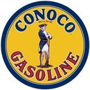 CONOCO GASOLINE ROUND SIGN METAL GAS OIL SIGNS C