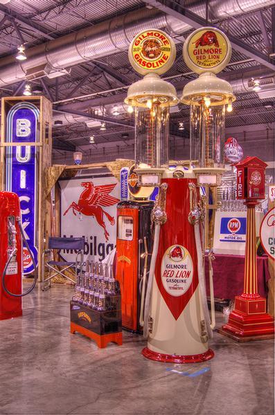 Two Visible Gilmore Gas Pumps Sign 11 x 17