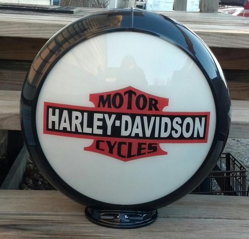 Harley Davidson Motorcycles Gas Pump Globe Top Decor