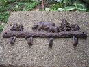 BEAR CUB COAT RACK CAST IRON