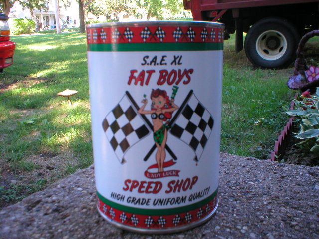 FAT BOY'S SPEED SHOP MOTOR OIL METAL CAN