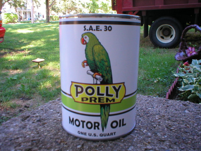 NEW POLLY MOTOR OIL METAL CAN