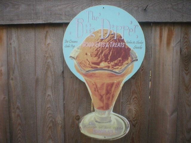 THE BIG DIPPER DIECUT RETRO TIN METAL SIGN