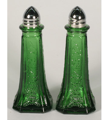 GREEN TALL MAYFAIR DECORATIVE SALT AND PEPPERS G