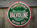 VALVOLINE OIL PORCELAIN-COATED SIGN METAL ADV SIGNS V