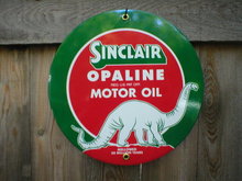 SINCLAIR OPALINE PORCELAIN-COATED SIGN METAL ADV SIGNS