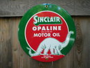 SINCLAIR OPALINE PORCELAIN-COATED SIGN METAL ADV SIGNS