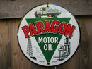 PARAGON MOTOR OIL PORCELAIN-COATED SIGN METAL ADV SIGNS