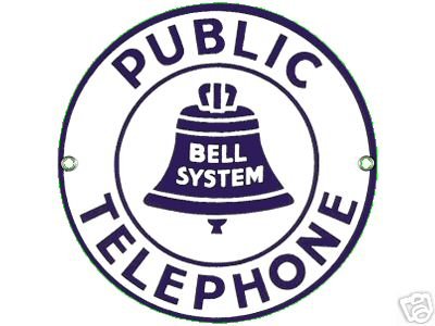 PUBLIC TELEPHONE PORCELAIN COATED SIGN