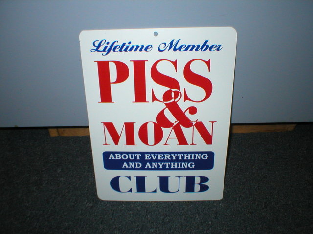 PI-- & MOAN CLUB PLASTIC ADV AD SIGN C