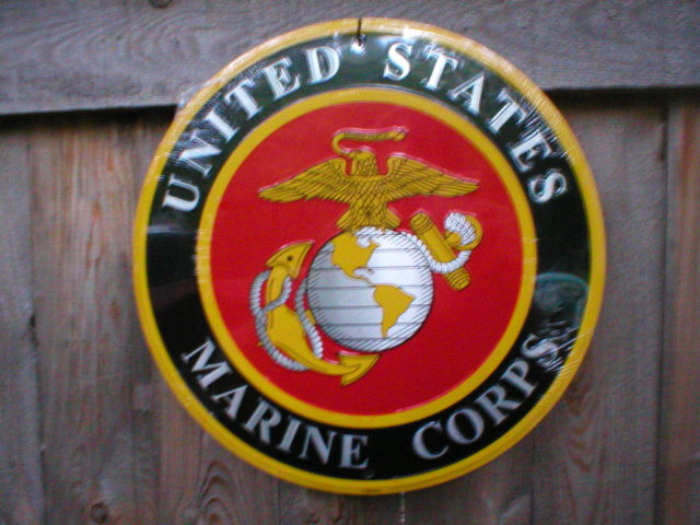 UNITED STATES MARINES TIN SIGN METAL ADV AD SIGNS M