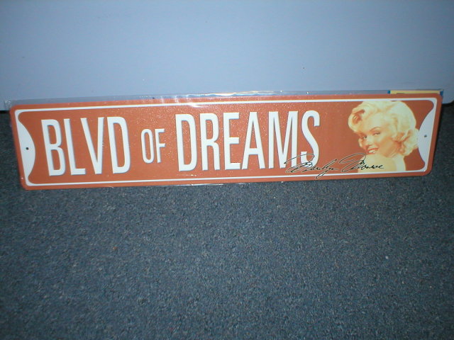 BLVD OF DREAMS SIGN METAL MOVIE STAR HOME BAR SIGNS B