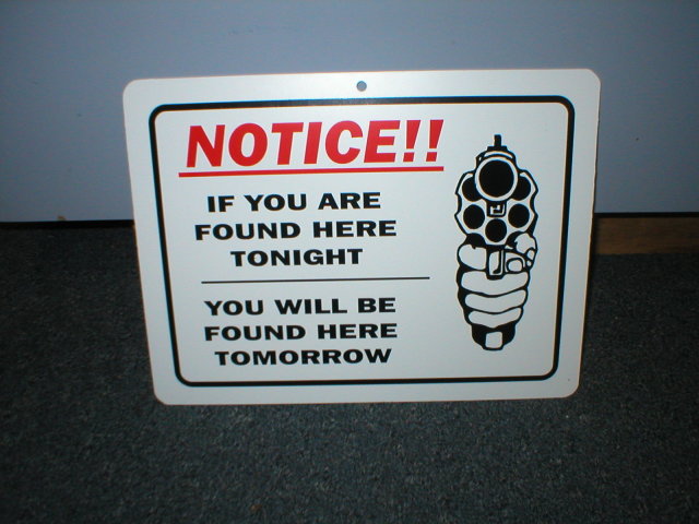 NOTICE! IF YOU ARE FOUND HERE SIGN PLASTIC ADV SIGNS F