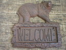 CAST IRON BEAR WELCOME SIGN HOME DECK DOOR DECOR SIGNS