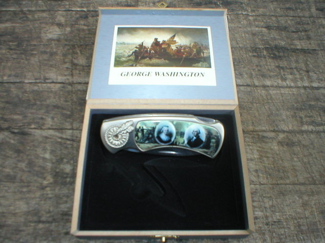 GEORGE WASHINGTON POCKET KNIFE IN COLLECTOR BOX W