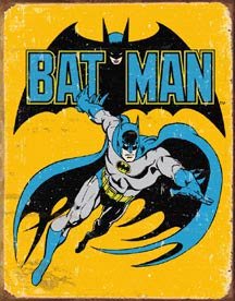 BAT MAN TIN METAL SIGN