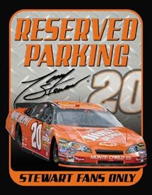 TONY STEWART RESERVED PARKING TIN SIGN METAL ADV SIGNS