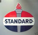 STANDARD OIL PORCELAIN COAT OVAL SIGN