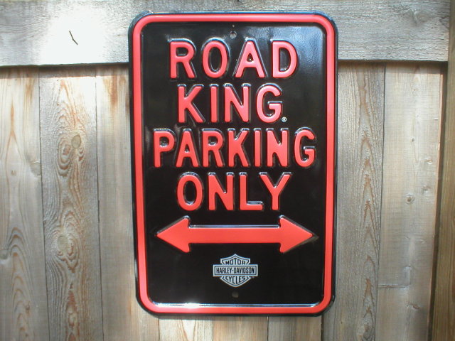 ROAD KING PARKING ONLY HEAVY STEEL SIGN