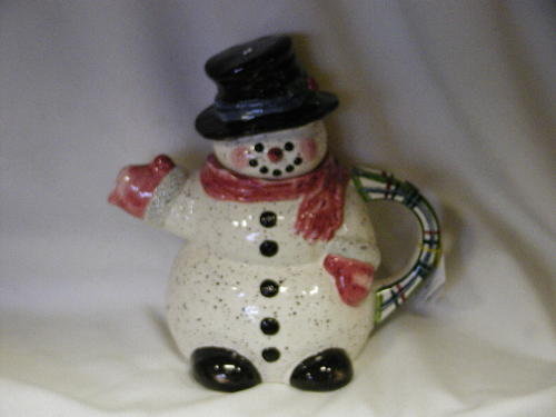 SNOWMAN PORCELAIN TEAPOT COLLECTOR TEAPOTS S