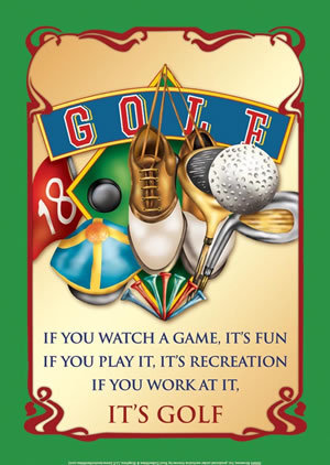 IT'S GOLF TIN SIGN