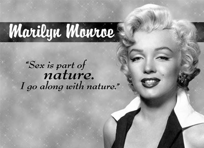 MARILYN MONROE SEX NATURE TIN SIGN
